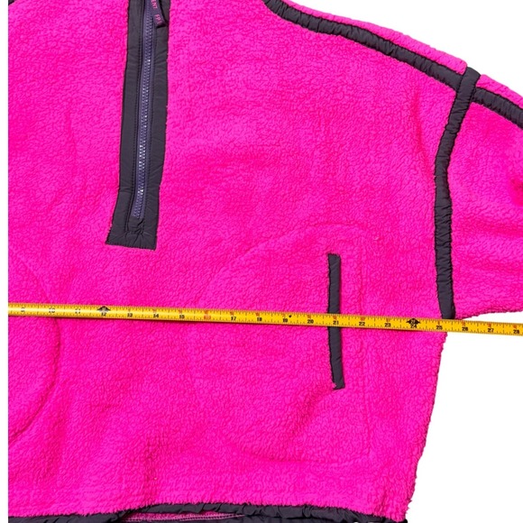 Free People Movement Mountain High Fleece Half Zip Fuchsia Flirt Size SP - Picture 8 of 9